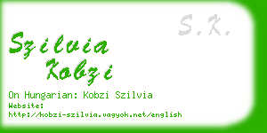 szilvia kobzi business card